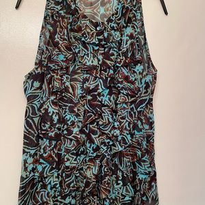 Sleeveless Etcetera silk blouse. Size 8.